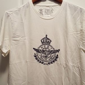 Ralph Lauren White Tee Shirt Sz M